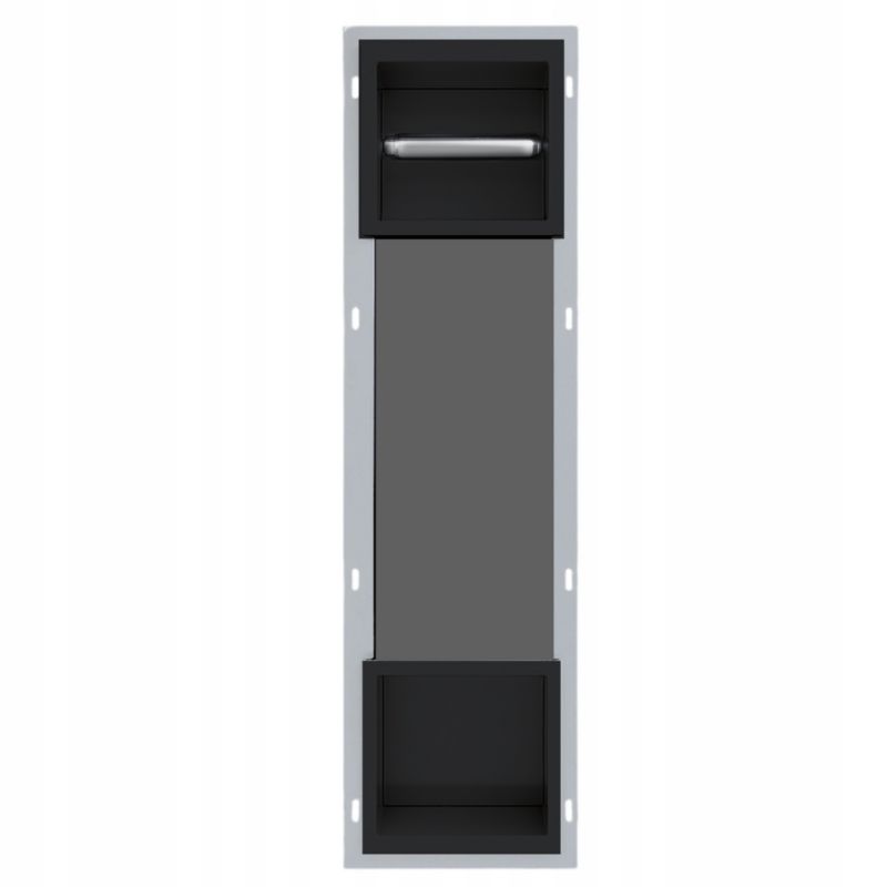 Indbygget Toiletpapirholder ARE 2-i-1 74x19,5x12,1 cm Sort