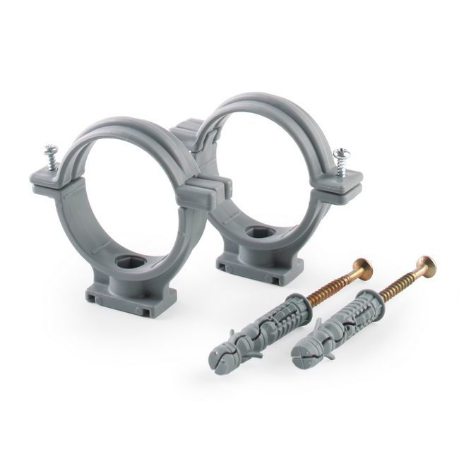 Holder med rawplugs 75 mm grå