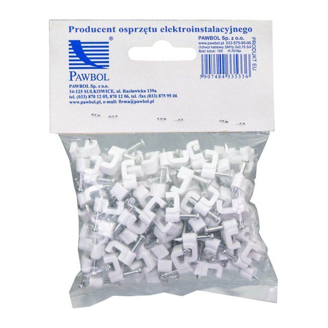 Eglotech plastik kabelholdere 2 x 0,75 mm 100 stk.