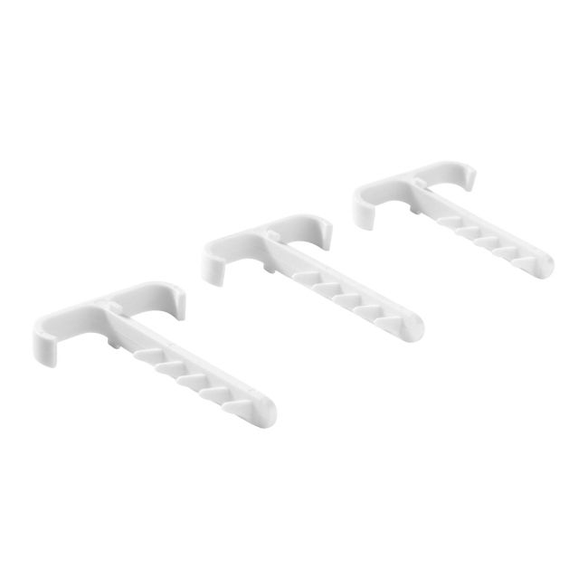 Dobbelt kabelholdere 2 x 6 x 12 mm grå 100 stk.