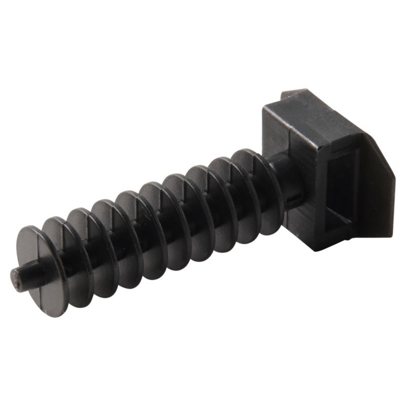 Skrueløse kabelholdere Diall 9 mm sorte 25 stk