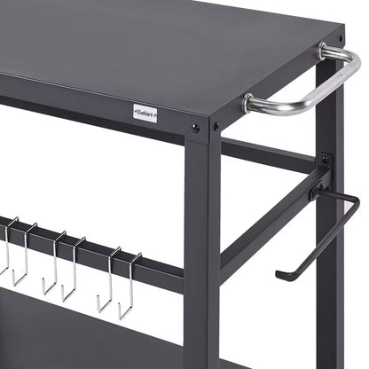 Udekøkken Rullevogn Staletti 115x60 cm Sort Stål