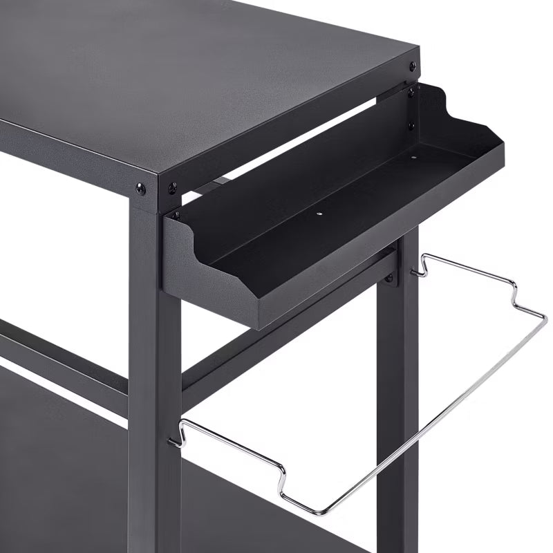 Udekøkken Rullevogn Staletti 115x60 cm Sort Stål