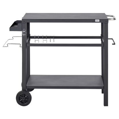 Udekøkken Rullevogn Staletti 115x60 cm Sort Stål