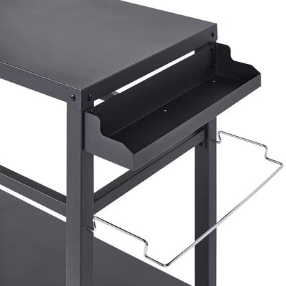 Udekøkken Rullevogn Staletti 115x60 cm Sort Stål