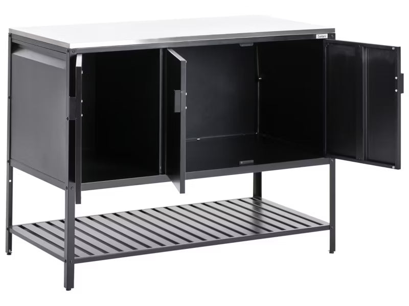 Udekøkkenskab Maenza 120x60 cm Sort Stål
