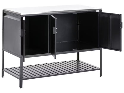 Udekøkkenskab Maenza 120x60 cm Sort Stål
