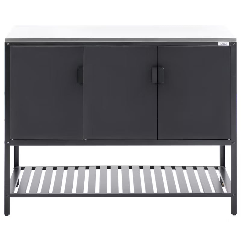 Udekøkkenskab Maenza 120x60 cm Sort Stål