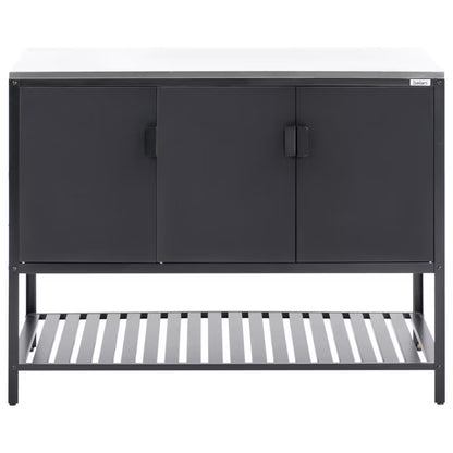 Udekøkkenskab Maenza 120x60 cm Sort Stål