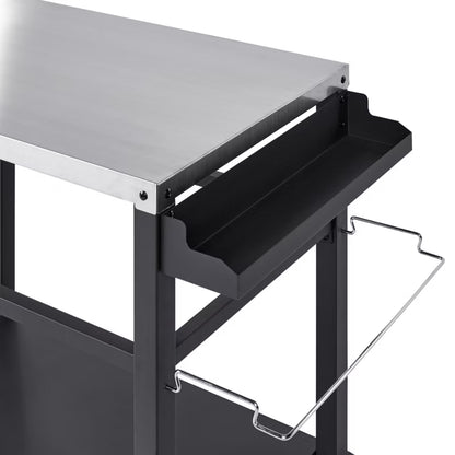 Udekøkkenvogn Spiazzi 115x60 cm Sort Stål
