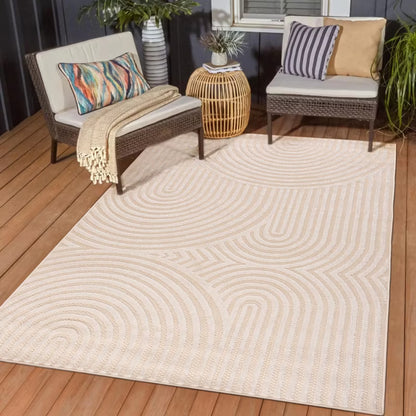 Udendørs Gulvtæppe 200x200 cm Beige
