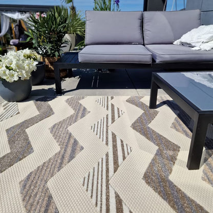 Udendørs Gulvtæppe Aventura 160x230 cm Beige