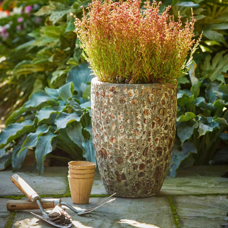 Udendørs Krukke Volcanic Brun Keramisk