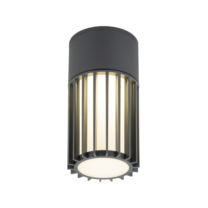 Udendørs Loftlampe Ribo 9x17 cm Grå IP54 1xE27