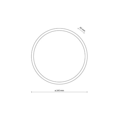 Udendørs Plafond LED Sferis 24,5 cm Sort IP54
