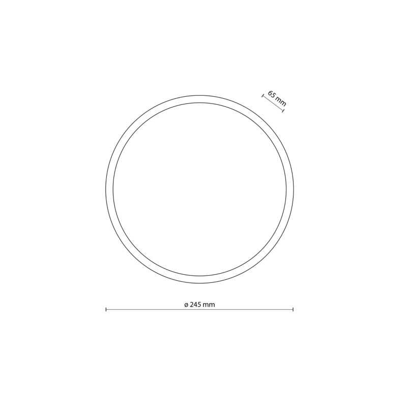 Udendørs Plafond LED Sferis 24,5 cm Sort IP54