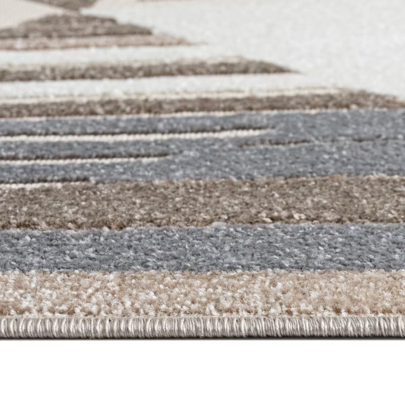 Udendørs Tæppe Fladvævet Beige Creme Geometrisk