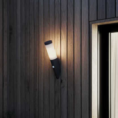 Udendørs Væglampe med Bevægelsessensor E27 Sort IP44