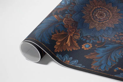 Udendørs Vinyltæppe Vintage Blomstermotiv 60x90 cm Blå | 4069491852013