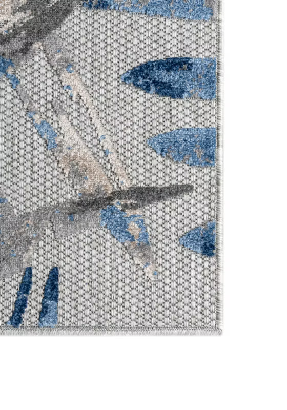 Udendørstæppe Aventura 160x230 cm Blå Grå