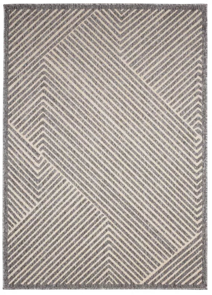 Udendørstæppe Cansas 200x300 cm Grå Geometrisk