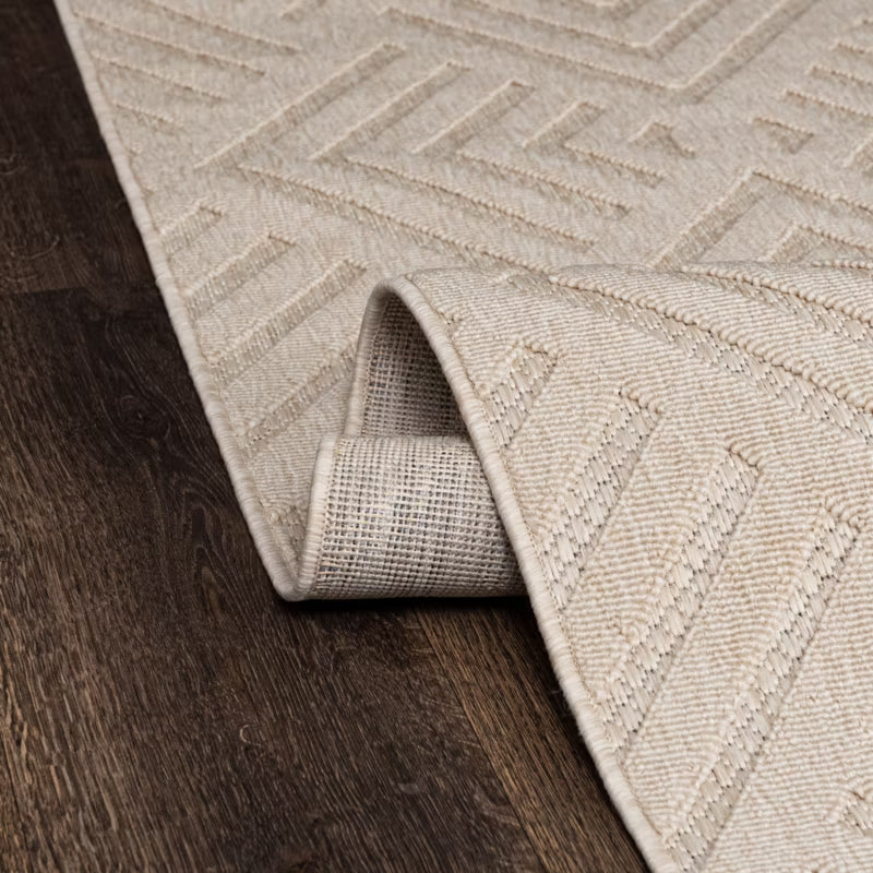 Udendørstæppe Cansas T932E Beige Kremet Geometrisk