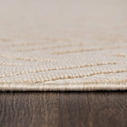 Udendørstæppe Cansas T932E Beige Kremet Geometrisk