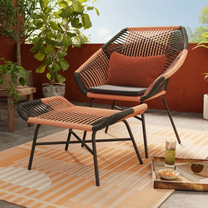 Udendørstæppe Malaita 120x180 cm Orange og Beige