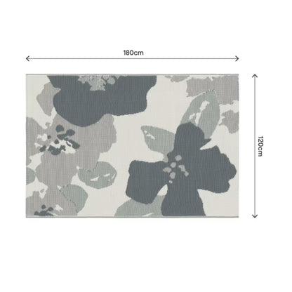 Udendørstæppe Malaita 120x180 cm Blomstret Beige Grøn
