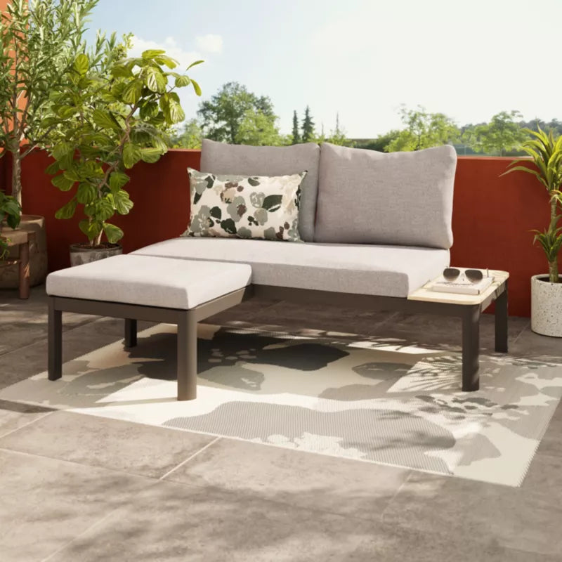Udendørstæppe Malaita 120x180 cm Blomstret Beige Grøn