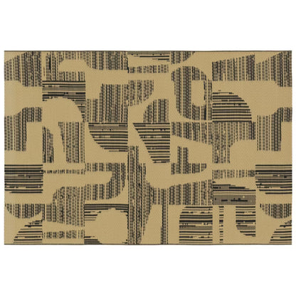 Udendørstæppe Malaita 120x180 cm Sort og Beige