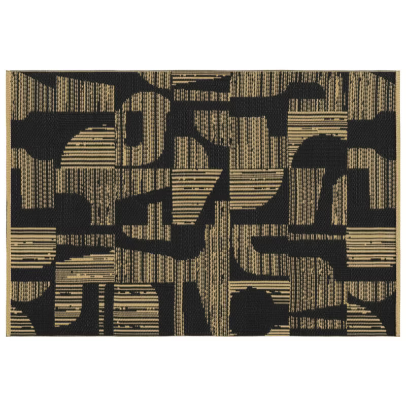 Udendørstæppe Malaita 120x180 cm Sort og Beige