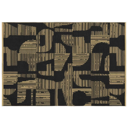 Udendørstæppe Malaita 120x180 cm Sort og Beige