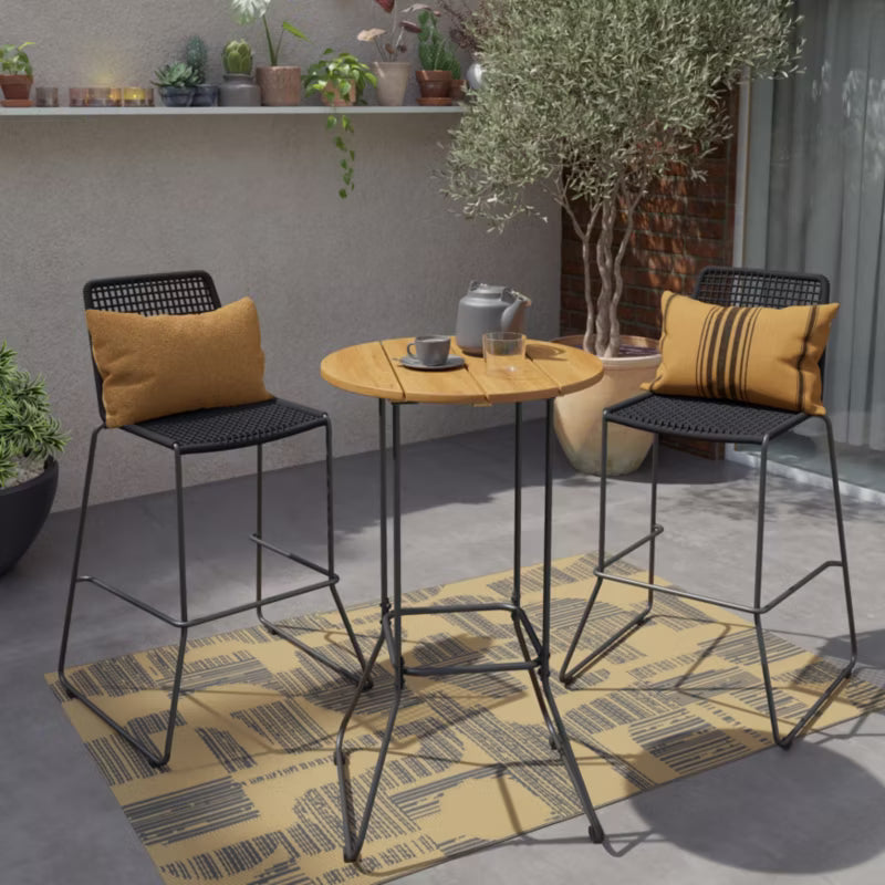 Udendørstæppe Malaita 120x180 cm Sort og Beige