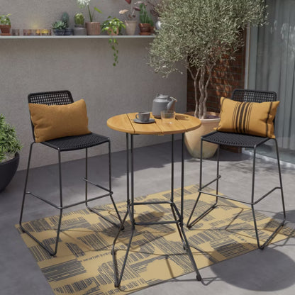 Udendørstæppe Malaita 120x180 cm Sort og Beige