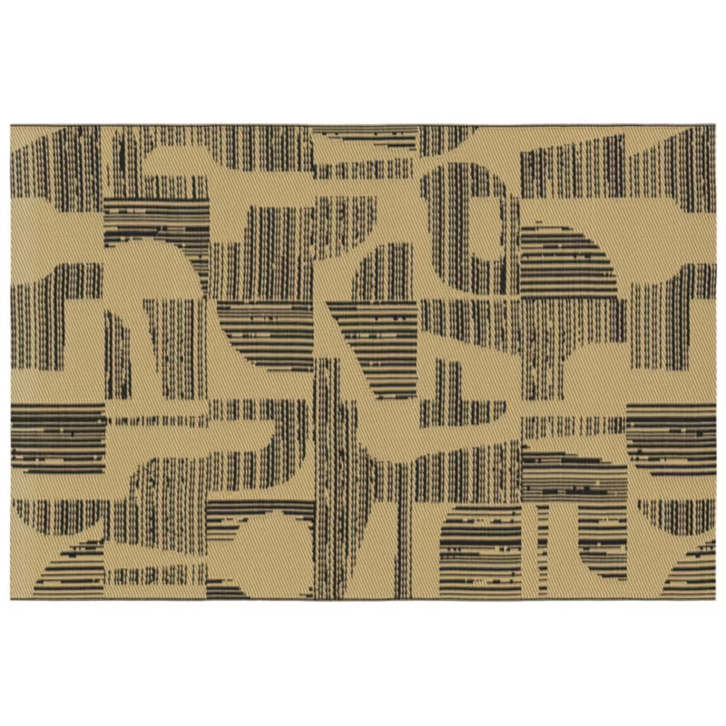 Udendørstæppe Malaita 120x180 cm Sort og Beige