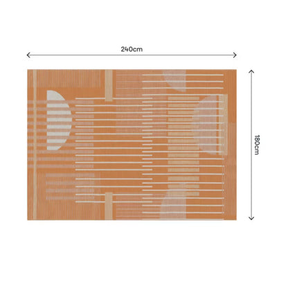 Udendørstæppe Malaita 180x240 cm Orange og Beige