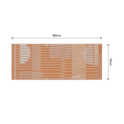 Udendørstæppe Malaita 70x180 cm Orange og Beige