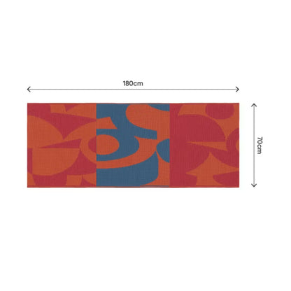 Udendørstæppe Malaita 70x180 cm Blå og Rød
