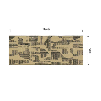 Udendørstæppe Malaita 70x180 cm Sort og Beige