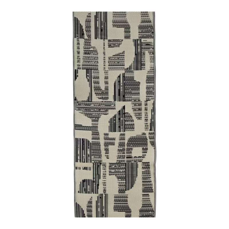 Udendørstæppe Malaita 70x180 cm Sort og Beige