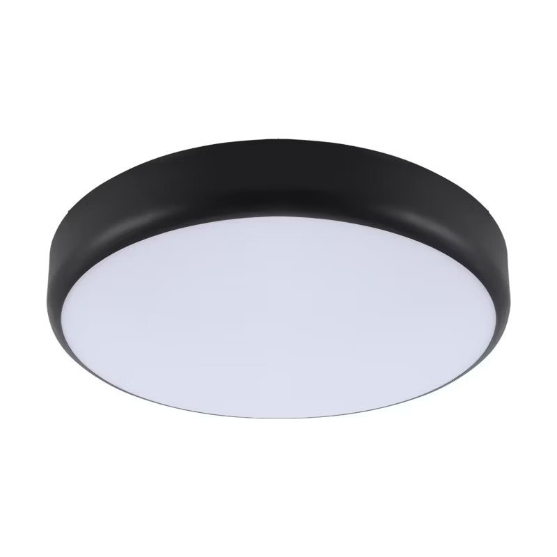 Udendørs Plafond LED 33x33 cm Sort IP54 med Sensor