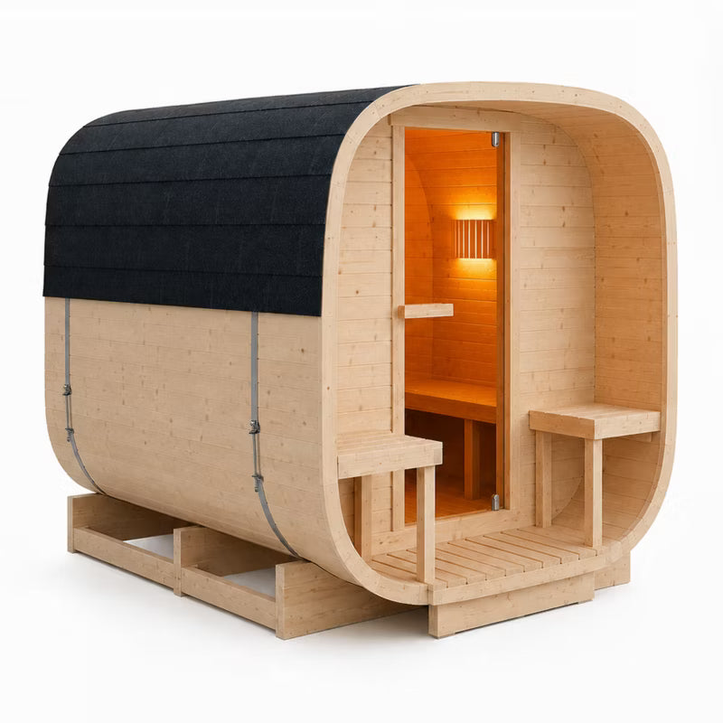 Udendørs Sauna Firkantet 220x240 cm Gran