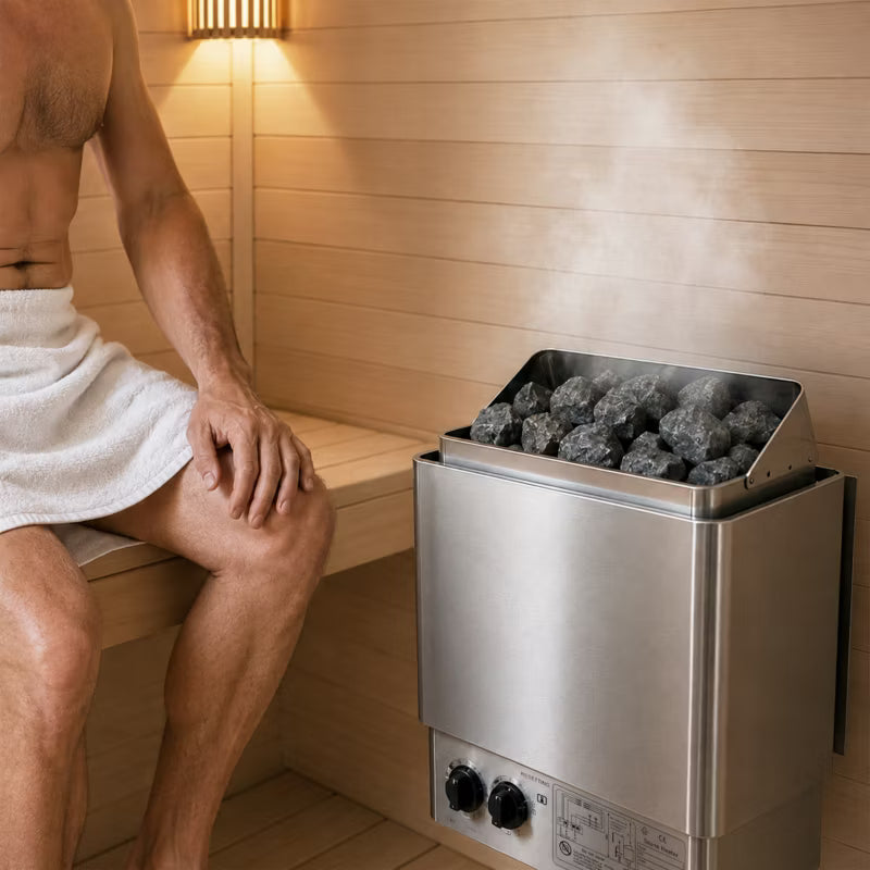 Udendørs Sauna Firkantet 220x240 cm Gran