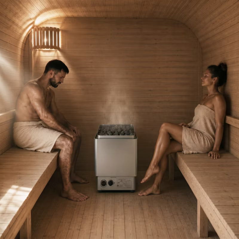 Udendørs Sauna Firkantet 220x240 cm Gran