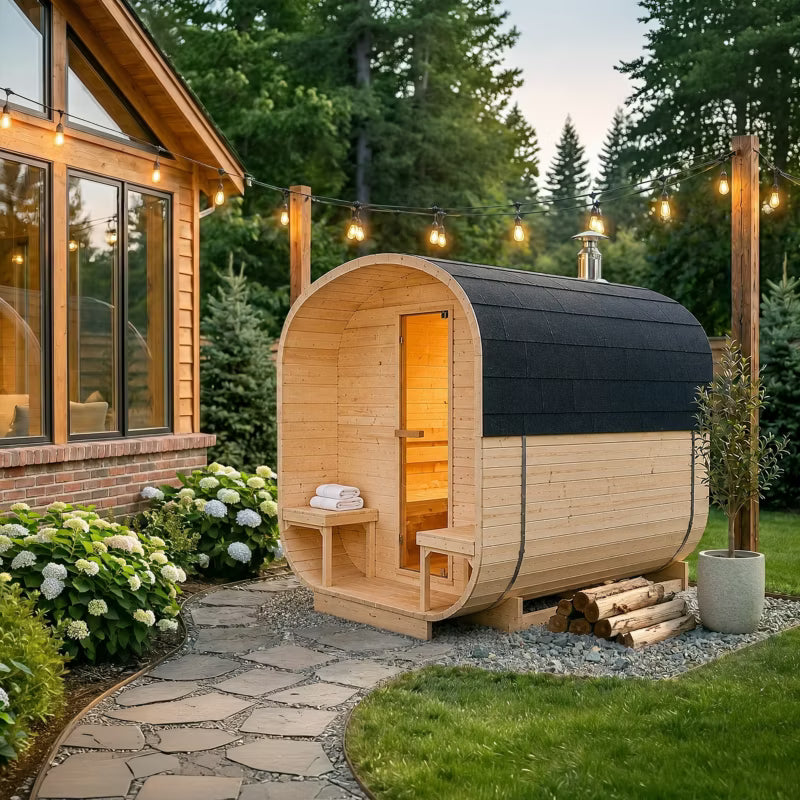 Udendørs Sauna Firkantet 220x240 cm Gran