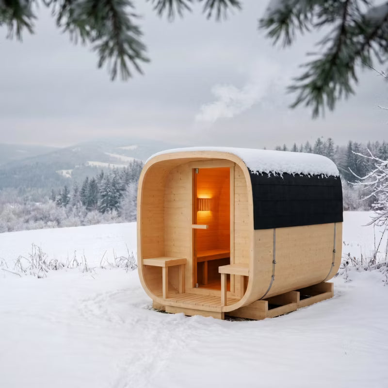 Udendørs Sauna Kvadratisk 240x220 cm Gran