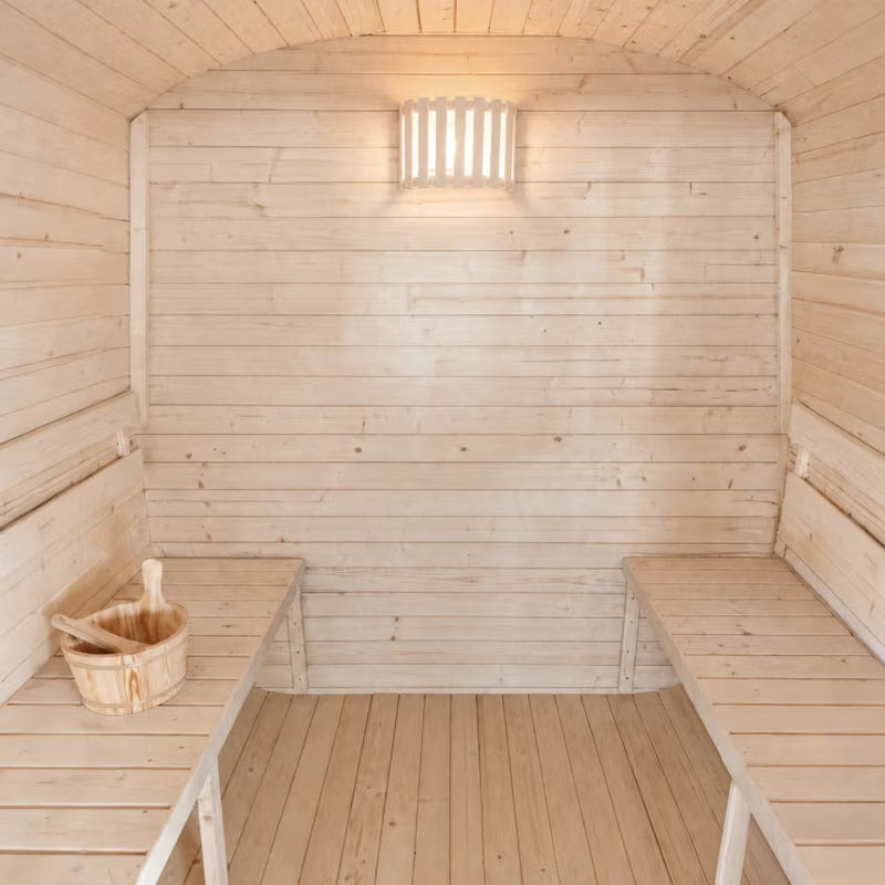 Udendørs Sauna Kvadratisk 240x220 cm Gran