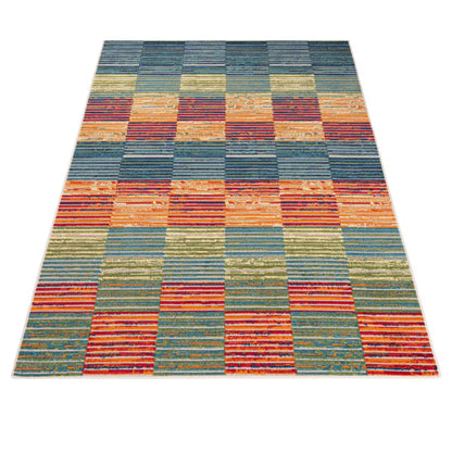 Udendørs Tæppe 160x230 cm Flerfarvet Geometrisk