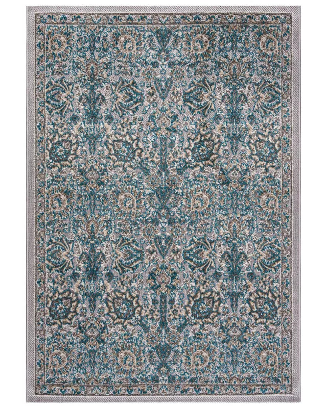Udendørs Tæppe 200x300 cm Blå Orientalsk Mønster